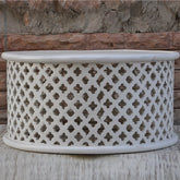 Bristol Floral Round Coffee Table White 80cm